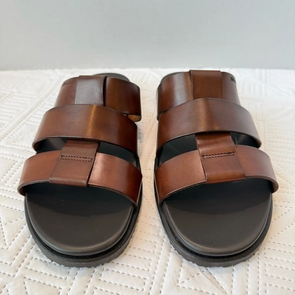 Bruno Magli Men's Brown Leather Sandals Size 10.5